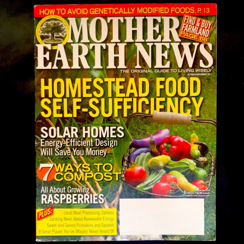 Homestead garden preserve 4 magazines Gself sufficiency mother  Earth News